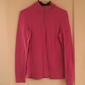 IBEX women’s medium pink 1/4 zip